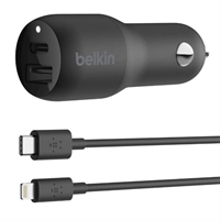 Belkin 30W Dual Car Charg Usb- C Usb- A
