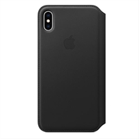 Funda Piel Folio Iphone Xs Max Negro