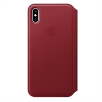 Funda Piel Folio Iphone Xs Max Rojo